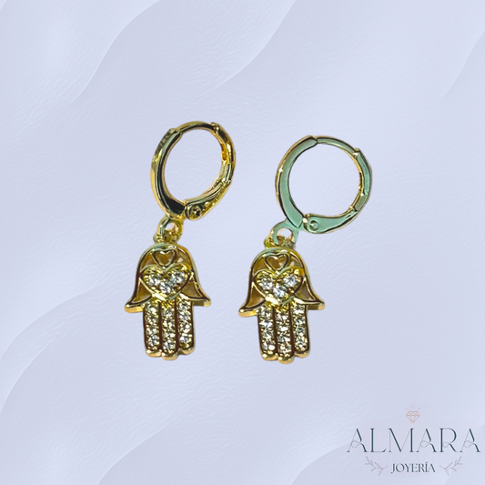 Huggies con Manita de Fatima con Zirconias