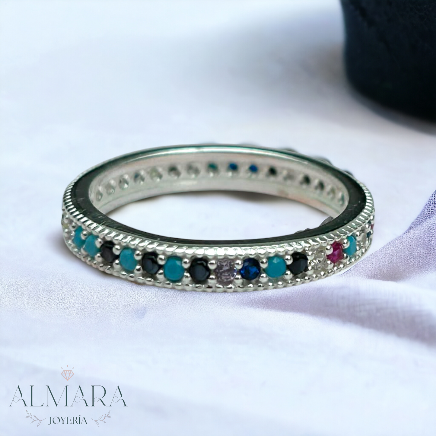 Anillo Churumbelas con Zirconias de Colores