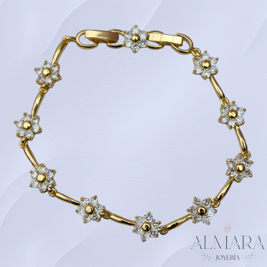 Pulsera de Flores con Zirconias
