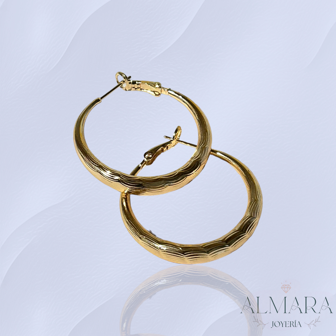 Arracadas con Diseño de Ondas