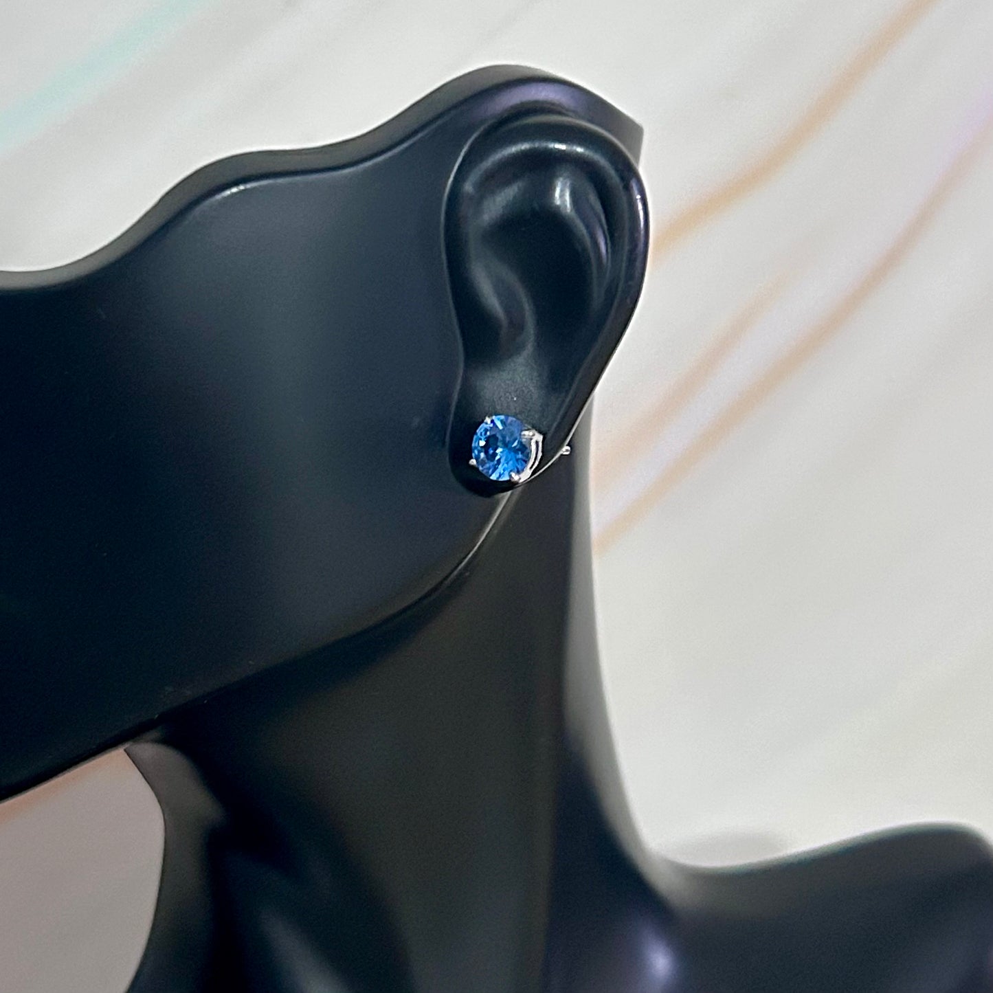 Aretes Azul Plata