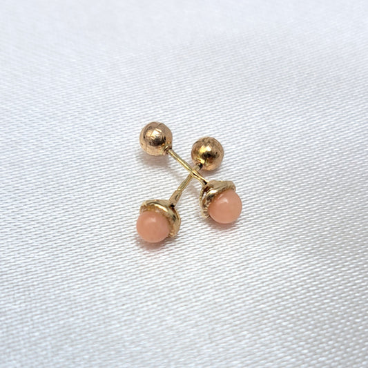 Broquel Bolita Coral 14K