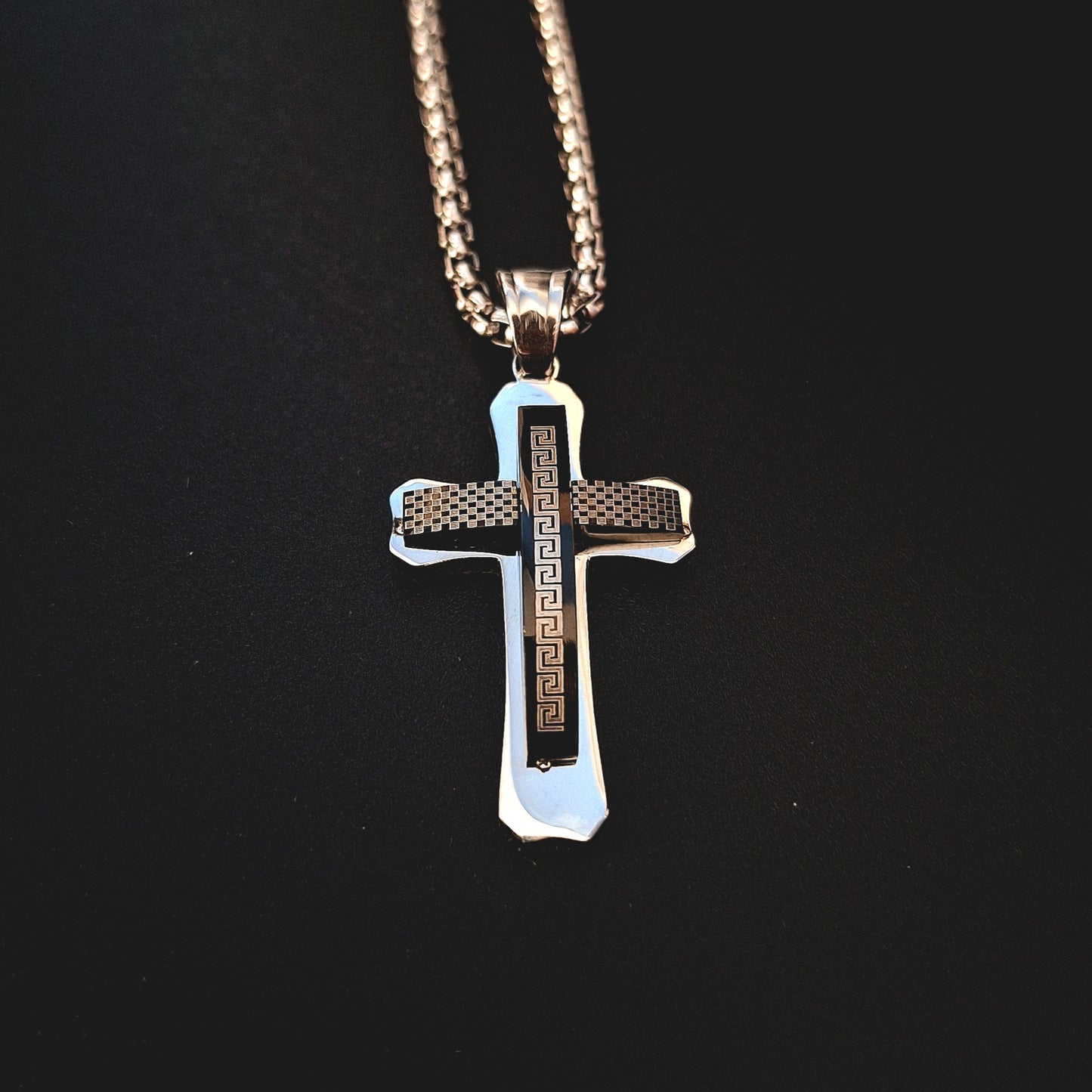 Collar Cruz Grecas Caballero