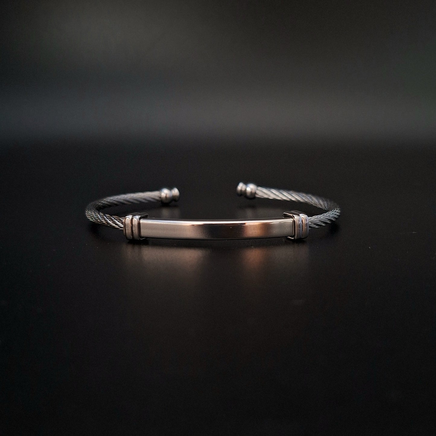 Brazalete Abierto de Acero Inoxidable