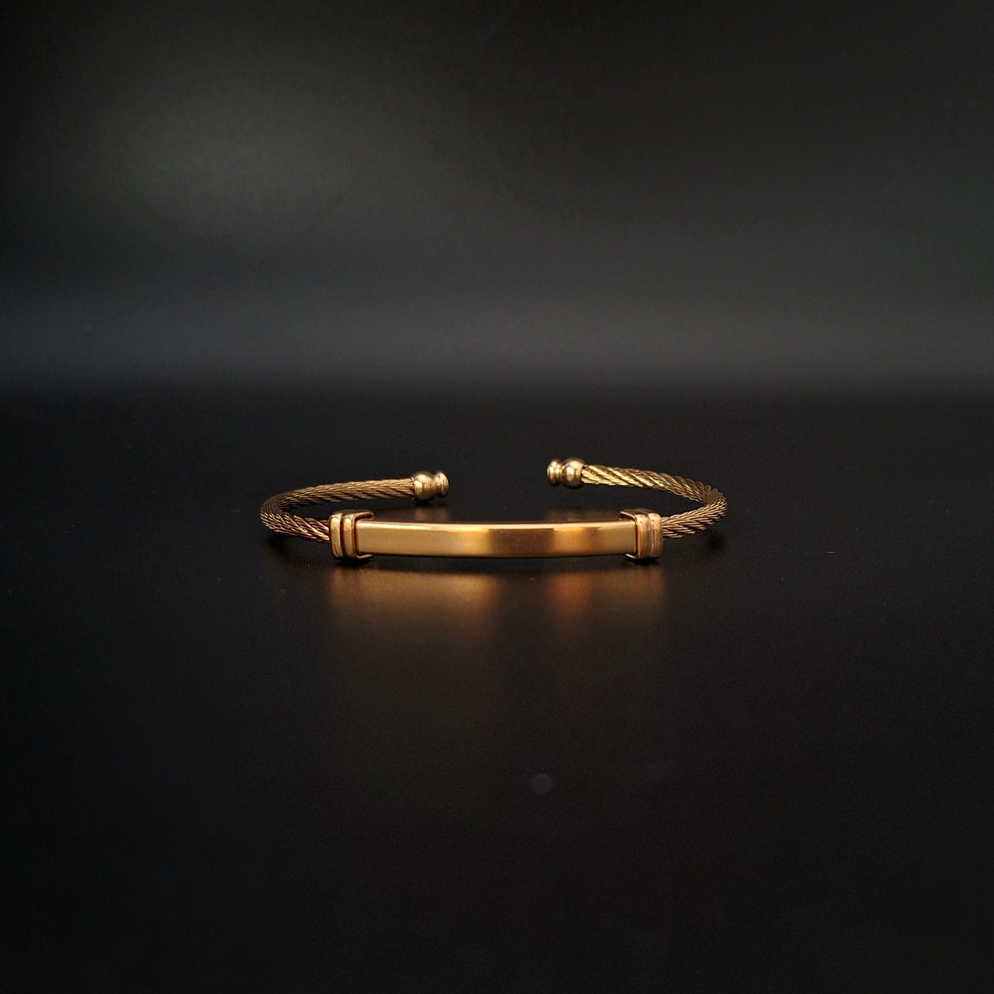 Brazalete Abierto de Acero Inoxidable