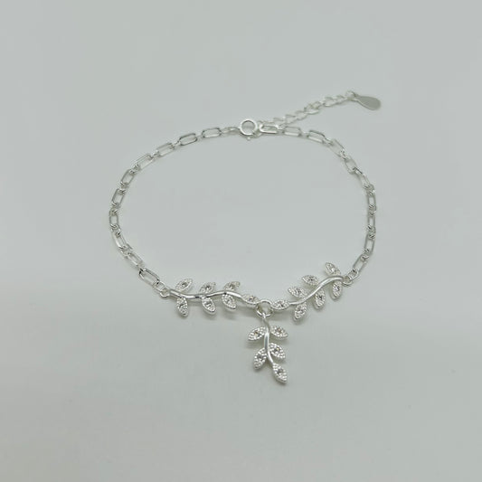 Pulsera Tres Hojas en Plata