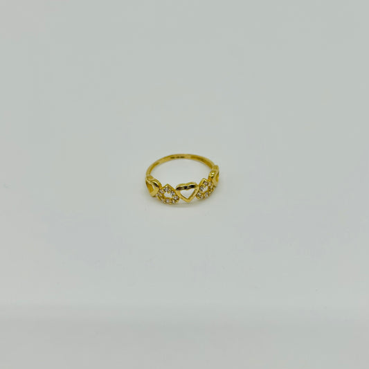 Anillo de corazones Oro 10k