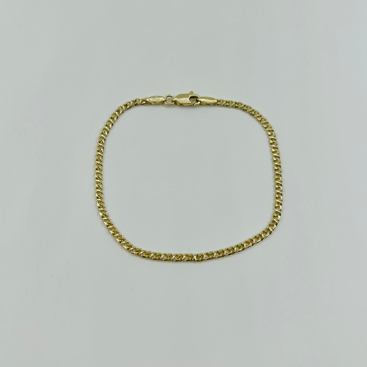 Pulsera Tejido Delgado de Oro Laminado