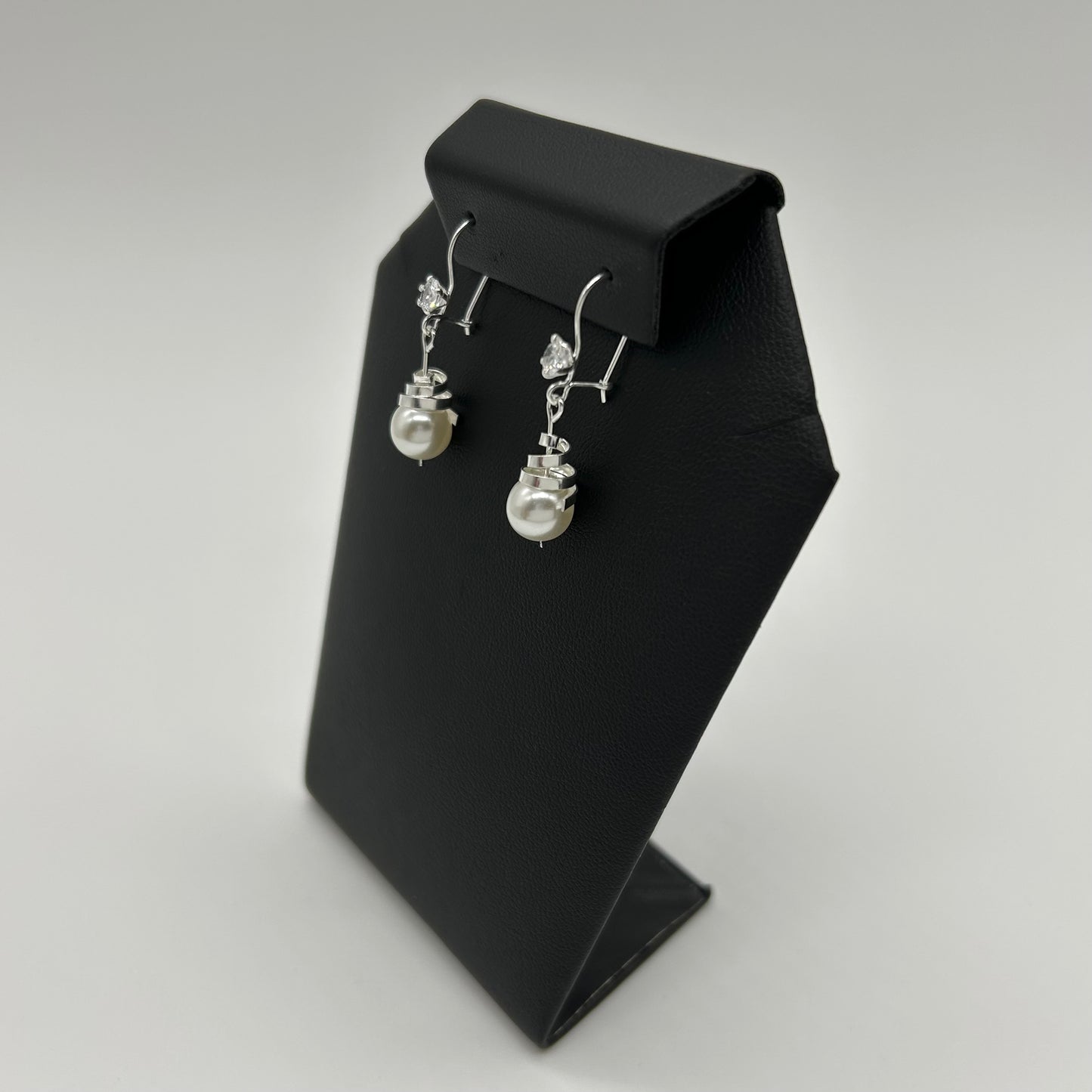 Aretes de Perlas con Espiral en Plata