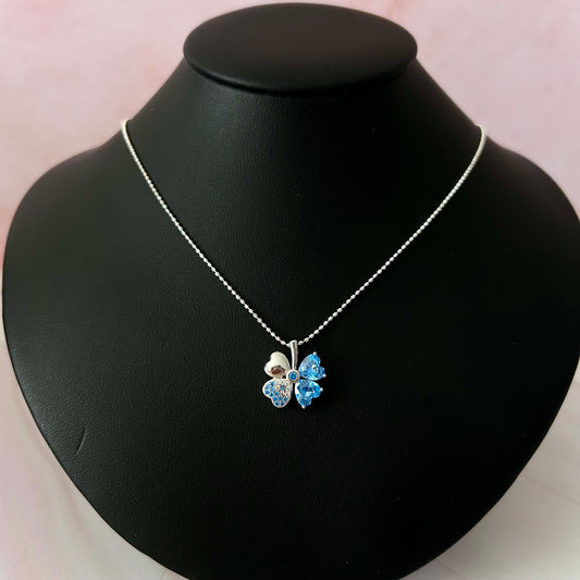 Collar Trébol Azul