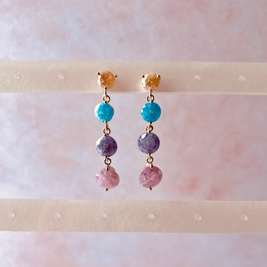 Aretes Largos Multicolor