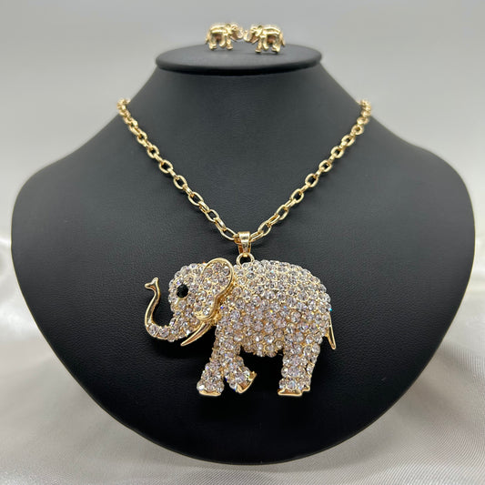 Conjunto de elefante de Oro Laminado