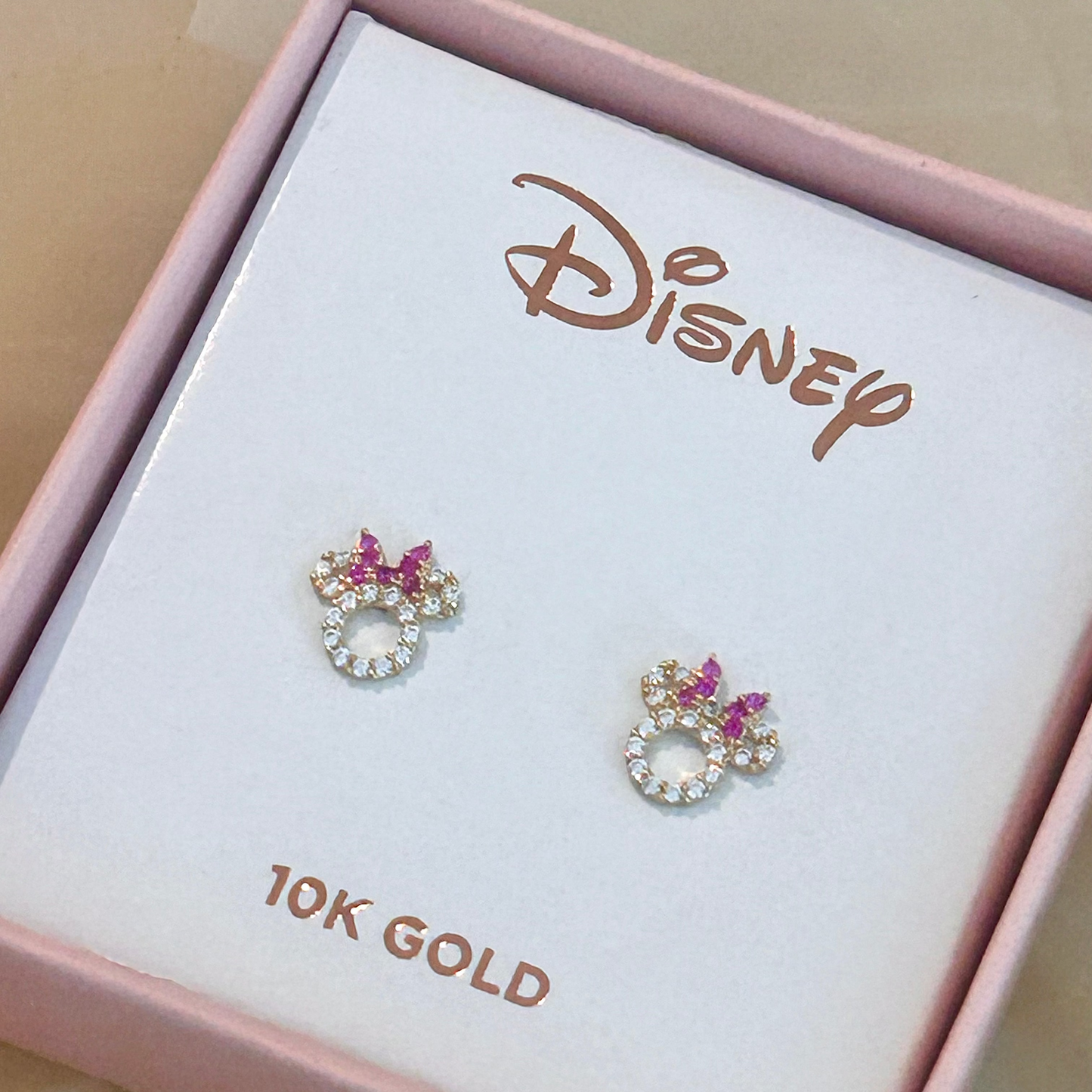Broqueles Minnie Mouse Disney en Oro 10K
