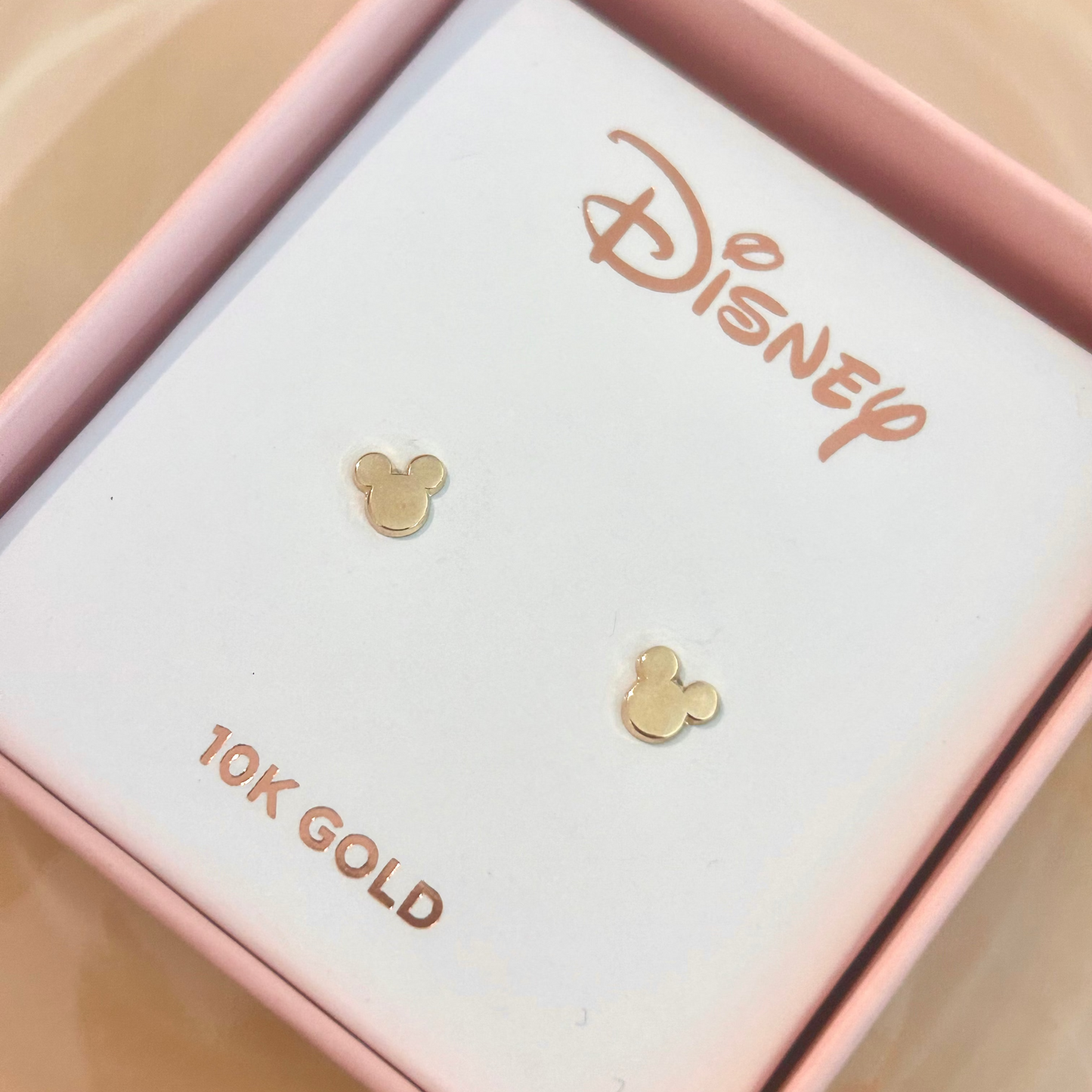 Broqueles Silueta Mickey Mouse en Oro 10K