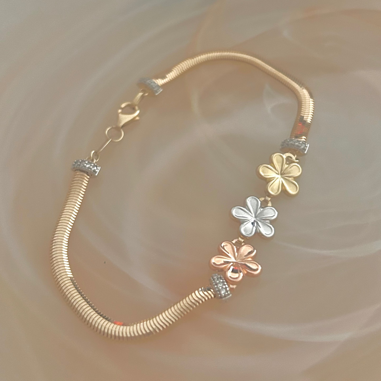Pulsera Florence en Oro Tricolor 10K