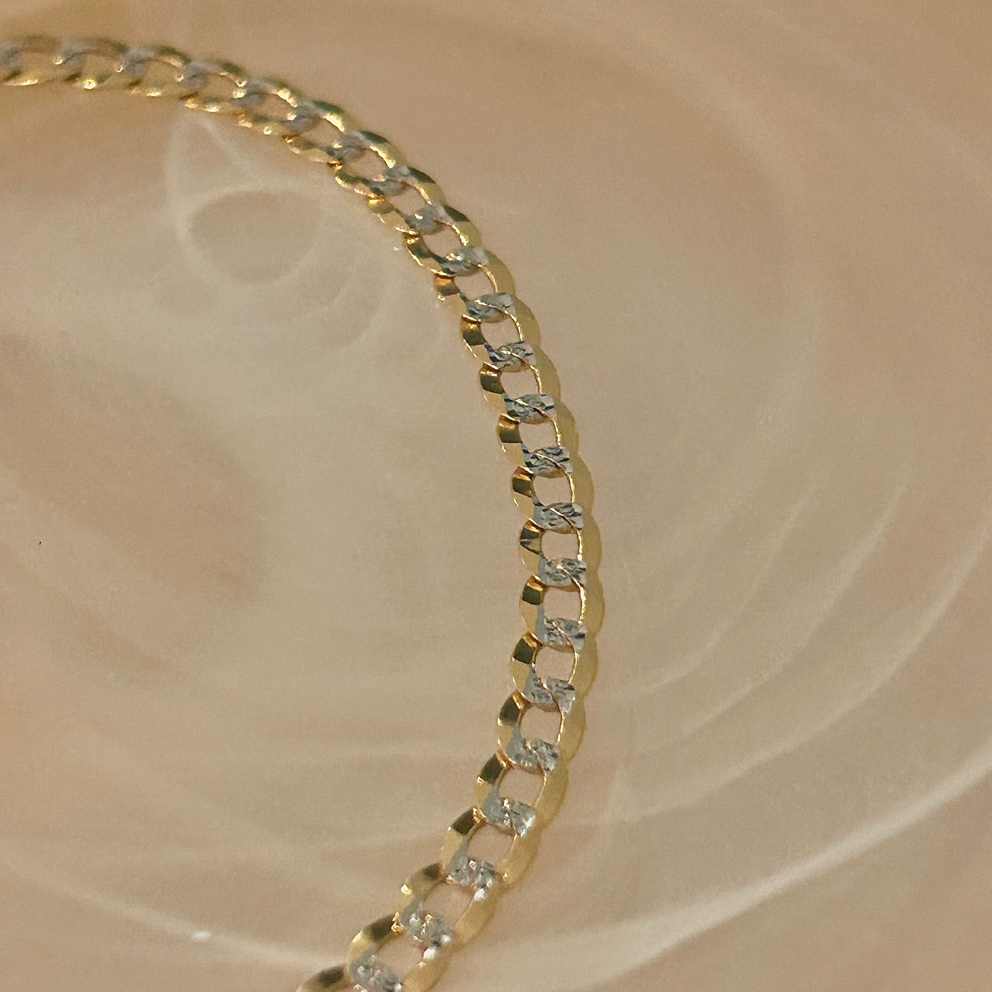Esclava Estilo Grumet Diamantada en Oro 14K