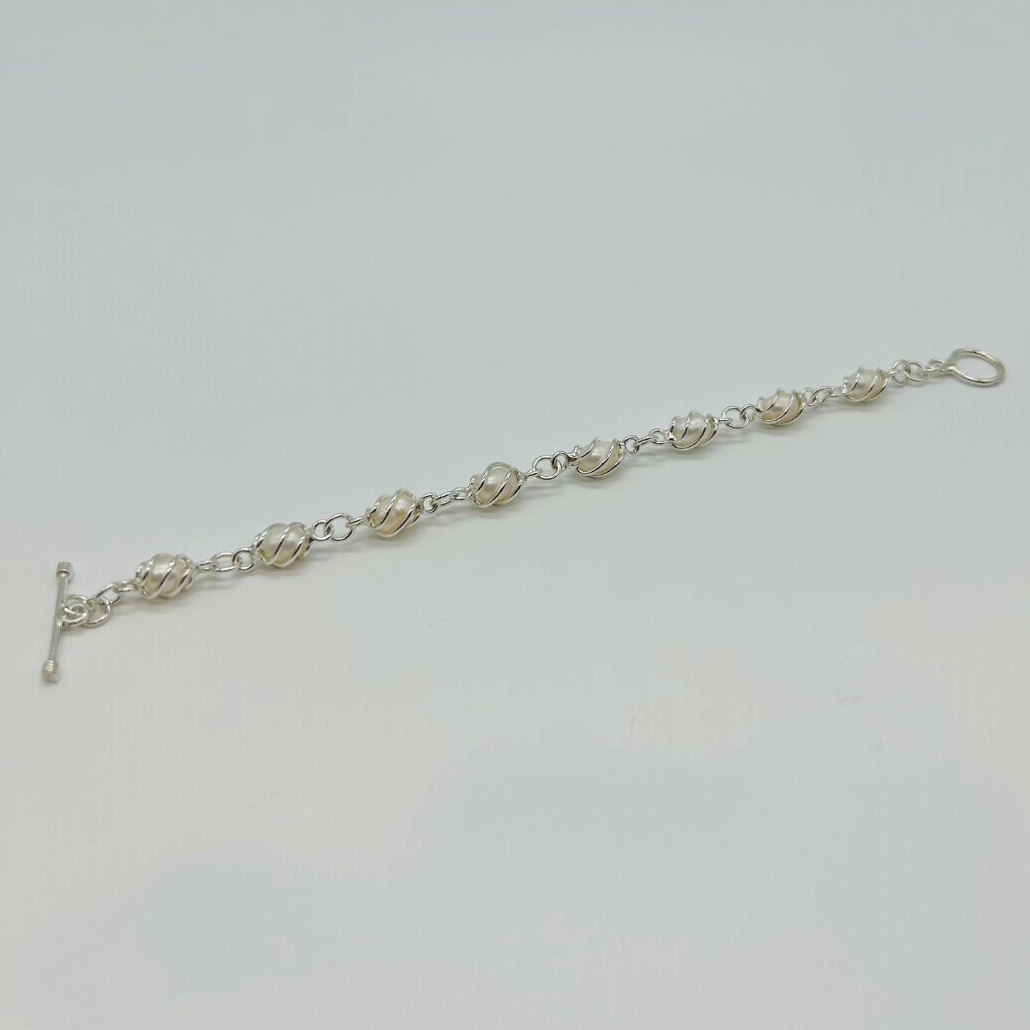 Pulsera de Plata con Perlas con Broche OT