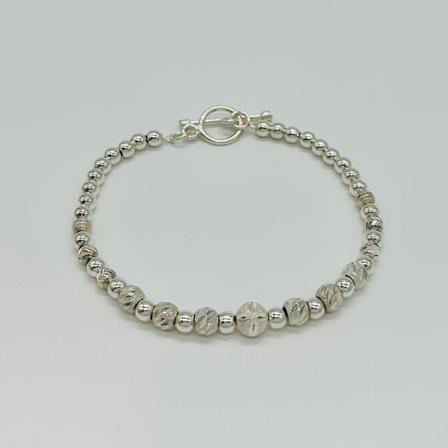 Pulsera de Plata con Bolitas