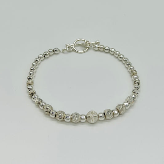 Pulsera de Plata con Bolitas