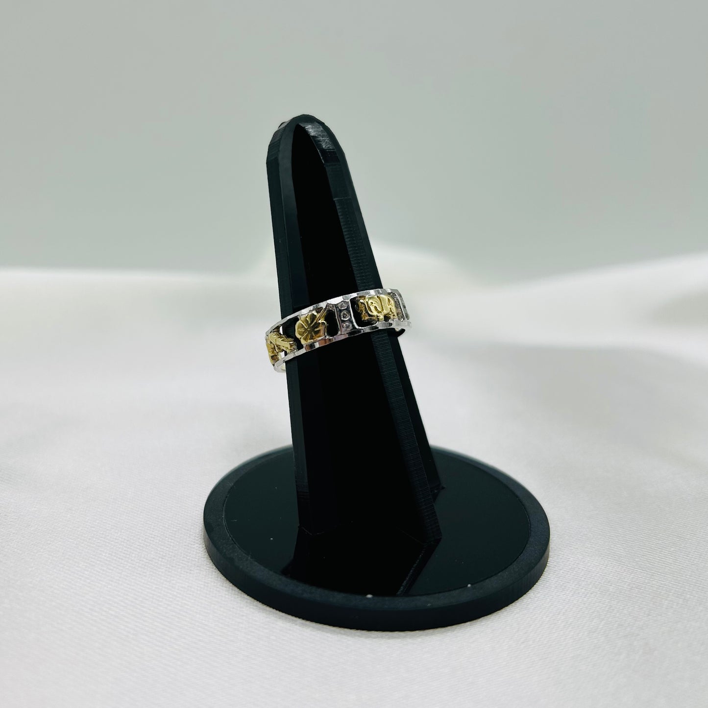 Anillo de la Suerte Combinado en Oro 14k