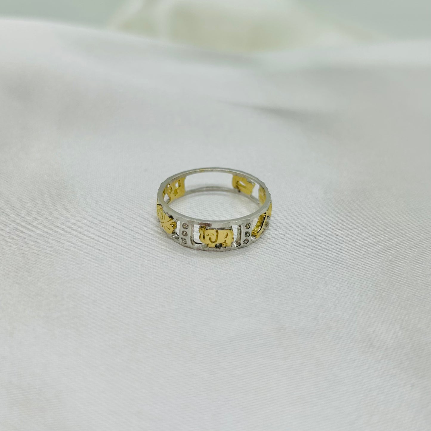 Anillo de la Suerte Combinado en Oro 14k