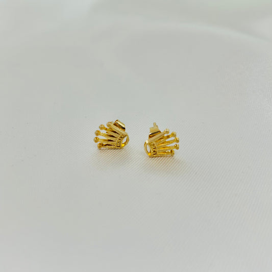 Aretes Corona Rolex de Oro Laminado