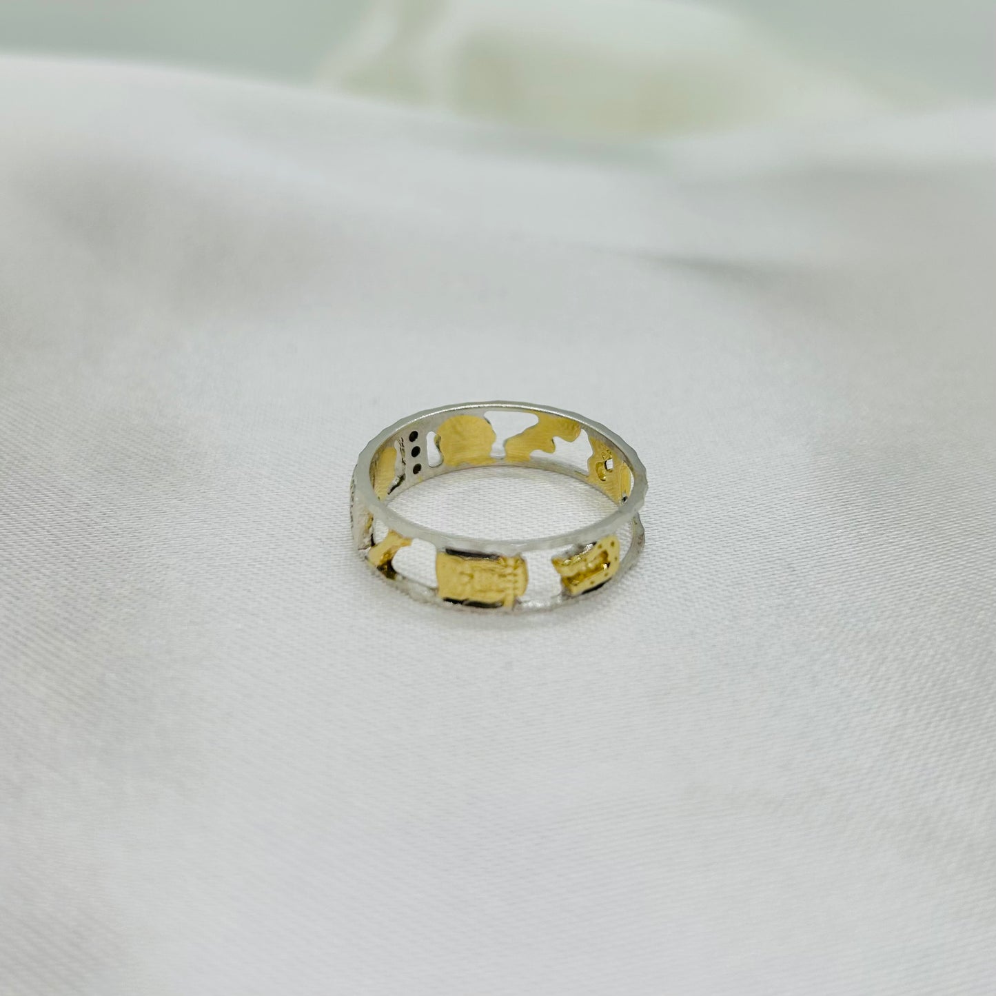 Anillo de la Suerte Combinado en Oro 14k