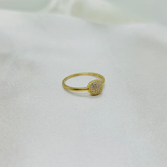 Anillo con Zirconias Oro 14k