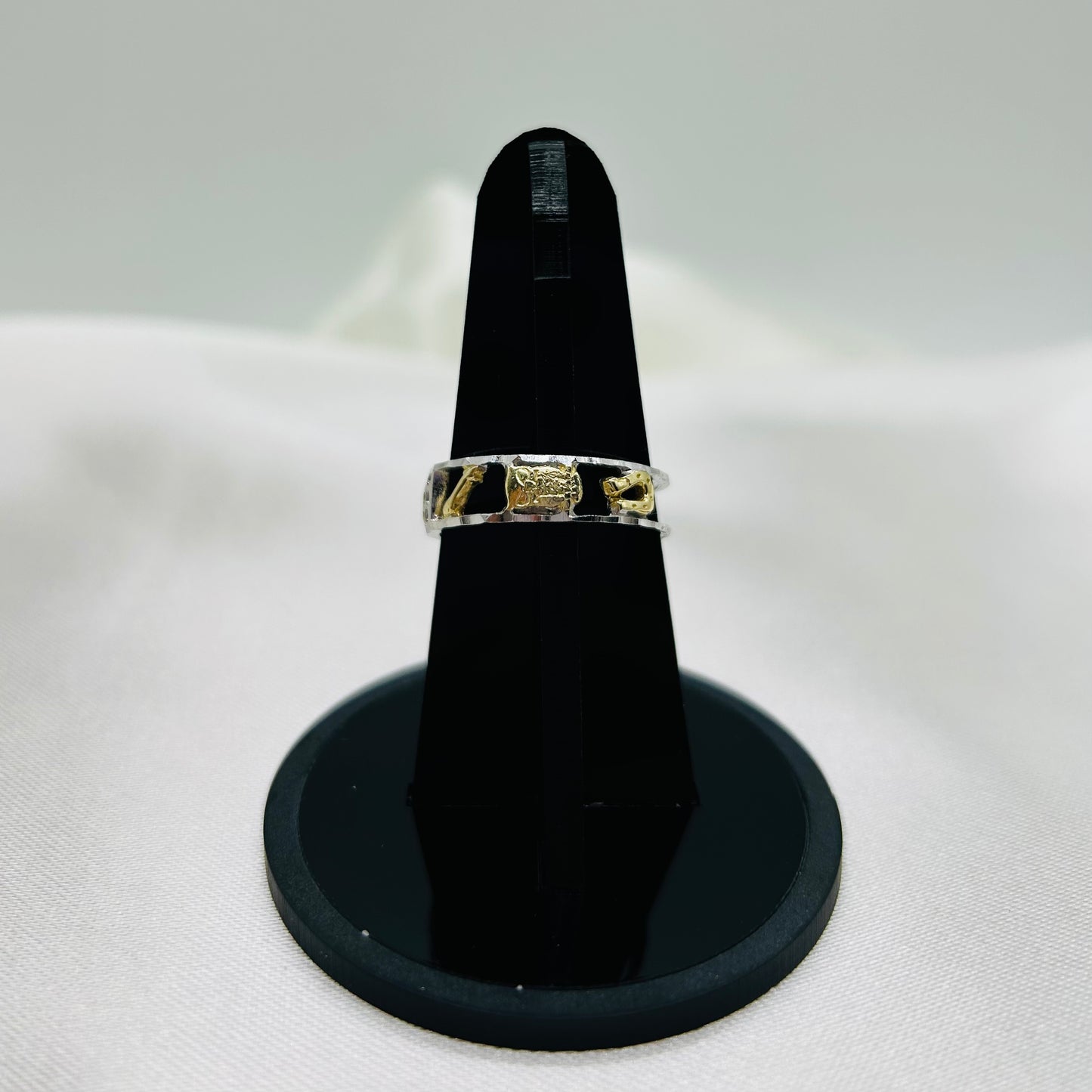 Anillo de la Suerte Combinado en Oro 14k