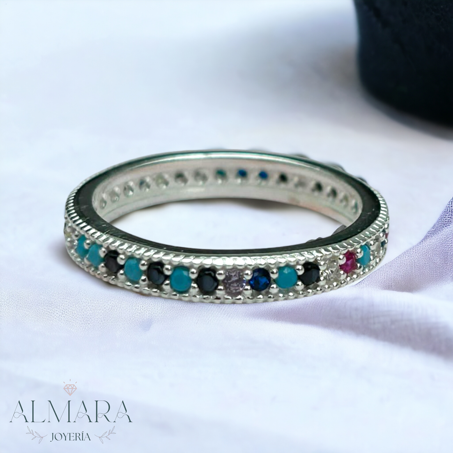 Anillo Churumbeles con Zirconias de Colores