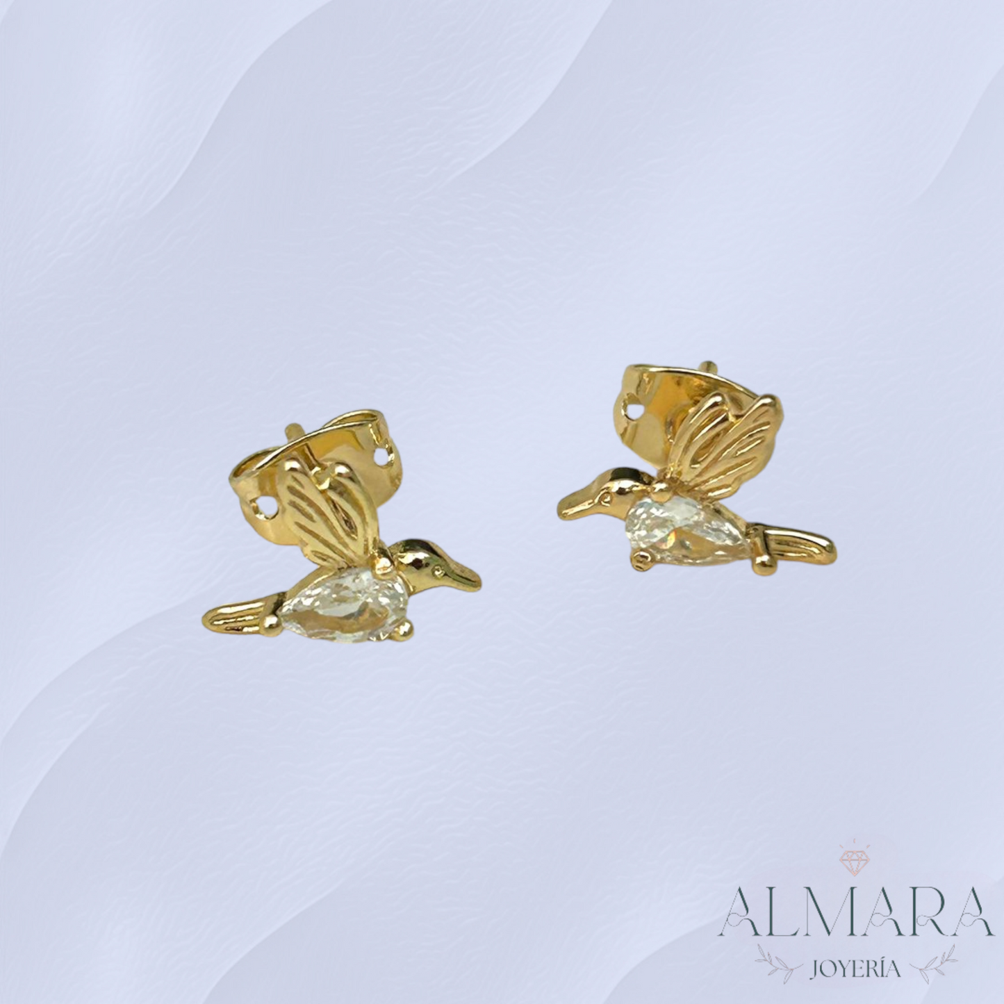 Aretes de Colibrí con Zirconias